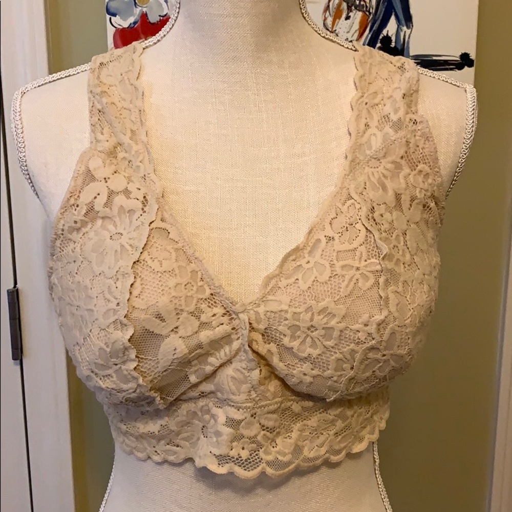 Ivory Lace Bralette Size XXL